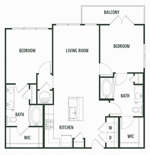 Shortleaf Floorplan with 1,020 Sq. Ft.
